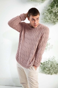 272-01 Modèle Pull homme en Lang Yarns Soft Cotton