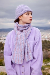 287-09 Modèle Windblown Écharpe en Wool Addicts by Lang Yarns Memory