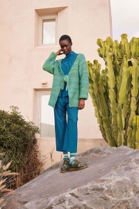 287-17 Modèle Distant Shores Veste en Wool Addicts by Lang Yarns Glamour