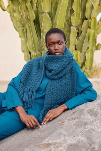 287-20 Modèle Wave-Born Écharpe en Wool Addicts by Lang Yarns Promise