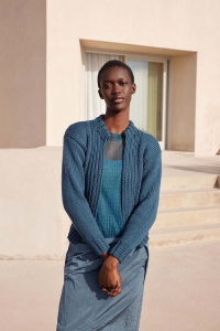 287-22 Modèle Deep Water Veste en Wool Addicts by Lang Yarns Glory