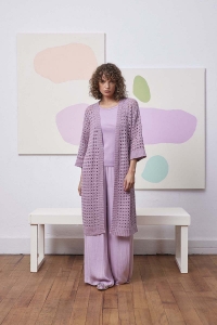 288-03 Modèle Lea Veste au crochet en Lang Yarns Ananas