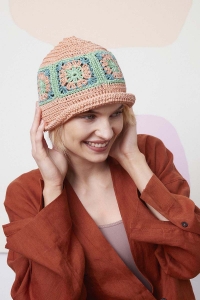 288-10 Modèle Florentine Chapeau au crochet en Lang Yarns Crealino