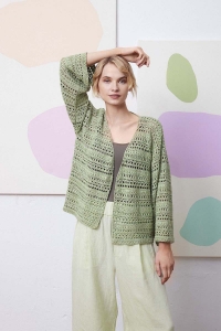 288-15 Modèle Artemis Veste au crochet en Lang Yarns Classic Silk