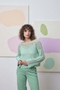 288-16 Modèle Alize Pullover au crochet en Lang Yarns Classic Silk