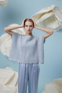 288-63 Modèle Sylver Haut au crochet en Lang Yarns Baby Cotton et Astra