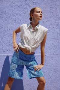 289-05 Modèle Slow-Paced Shorts en Wool Addicts by Lang Yarns Sweet