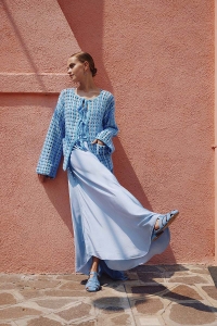 289-07 Modèle Leisurely Morning Gilet en Wool Addicts by Lang Yarns Glow