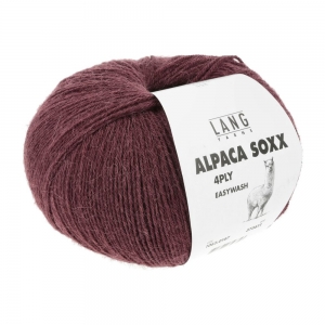 Lang Yarns Alpaca Soxx 4-ply - Pelote de 100 gr - Coloris 0187 Bois De Rose Foncé