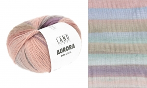 Lang Yarns Aurora - Pelote de 50 gr - Coloris 0002 Menthe/Bois De Rose/Bleu/Marron