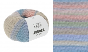 Lang Yarns Aurora - Pelote de 50 gr - Coloris 0003 Bleu/Vert/Saumon/Sable
