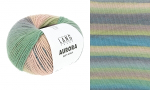 Lang Yarns Aurora - Pelote de 50 gr - Coloris 0004 Lime/Vert/Violet/Turquoise