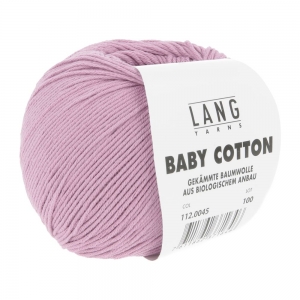 Lang Yarns Baby Cotton - Pelote de 50 gr - Coloris 0045 Mauve