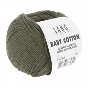 Lang Yarns Baby Cotton - Pelote de 50 gr - Coloris 0198 Olive Foncé