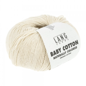 Lang Yarns Baby Cotton Naturally Colored - Pelote de 50 gr - Coloris 0001 Ivory