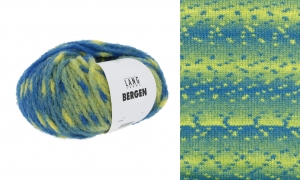 Lang Yarns Bergen - Pelote de 50 gr - Coloris 0001 Bleu/Jaune