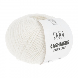 Lang Yarns Cashmere Extra Lace - Pelote de 25 gr - Coloris 0001 Blanc