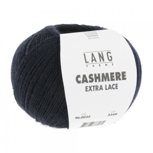 Lang Yarns Cashmere Extra Lace - Pelote de 25 gr - Coloris 0025 Navy