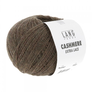 Lang Yarns Cashmere Extra Lace - Pelote de 25 gr - Coloris 0267 Choco Mélangé