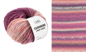 Lang Yarns Cashmere Light Color - Pelote de 25 gr - Coloris 0003 Orange/Rouge/Saumon