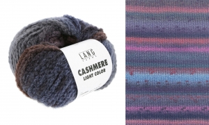 Lang Yarns Cashmere Light Color - Pelote de 25 gr - Coloris 0005 Pink/Bordeaux/Turquoise