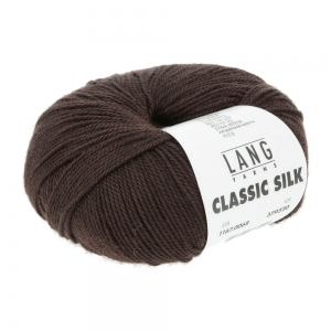 Lang Yarns Classic Silk - Pelote de 50 gr - Coloris 0068 Marron Foncé