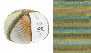 Lang Yarns Cloud - Pelote de 100 gr - Coloris 0001 Laiton/Bleu Clair/Olive