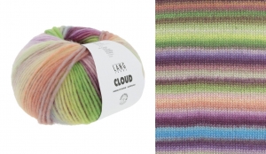 Lang Yarns Cloud - Pelote de 100 gr - Coloris 0009 Violet/Vert/Bleu