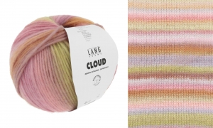 Lang Yarns Cloud - Pelote de 100 gr - Coloris 0015 Rose/Orange/Lémon