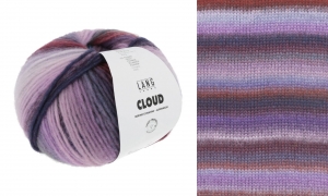 Lang Yarns Cloud - Pelote de 100 gr - Coloris 0018 Lilas/Pétrole/Pink