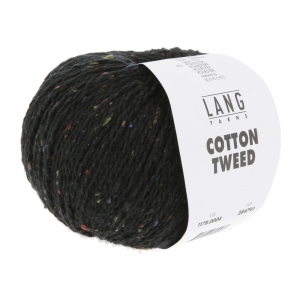 Lang Yarns Cotton Tweed - Pelote de 50 gr - Coloris 0004 Noir