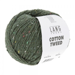 Lang Yarns Cotton Tweed - Pelote de 50 gr - Coloris 0018 Vert Foncé