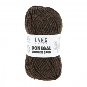 Lang Yarns Donegal Woolen Spun - Pelote de 50 gr - Coloris 0068 Marron Foncé