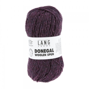 Lang Yarns Donegal Woolen Spun - Pelote de 50 gr - Coloris 0080 Aubergine