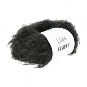 Lang Yarns Fluffy - Pelote de 50 gr - Coloris 0004 Noir