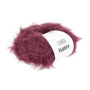 Lang Yarns Fluffy - Pelote de 50 gr - Coloris 0062 Rouge Vin