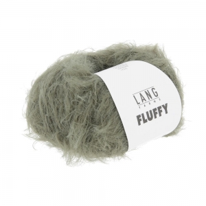Lang Yarns Fluffy - Pelote de 50 gr - Coloris 0099 Vert Crocodile