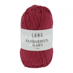 Lang Yarns Handarbeitsgarn 12/12 - Pelote de 50 gr - Coloris 0662 Rouge Foncé