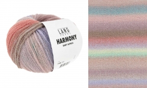 Lang Yarns Harmony - Pelote de 100 gr - Coloris 0008 Saumon/Marron/Vert/Lilas