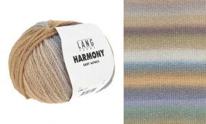 Lang Yarns Harmony - Pelote de 100 gr - Coloris 0011 Marron/Olive/Lilac/Rose