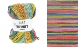 Lang Yarns Infinity - Pelote de 100 gr - Coloris 0001 Rainbow Cascade
