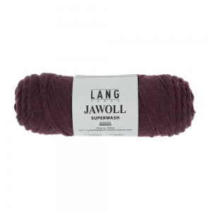 Lang Yarns Jawoll - Pelote de 50 gr - Coloris 0390 Aubergine Foncé