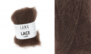 Lang Yarns Lace Lamé - Pelote de 25 gr - Coloris 0067 Chocholat