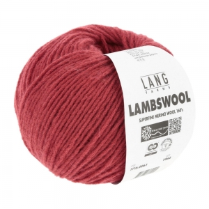 Lang Yarns Lambswool - Pelote de 50 gr - Coloris 0061 Rouge Mélangé