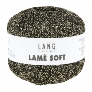 Lang Yarns Lamé Soft - Pelote de 50 gr - Coloris 0104 Noir/Or