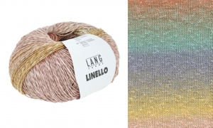 Lang Yarns Linello - Pelote de 100 gr - Coloris 0109 Rose/Lilas/Orange