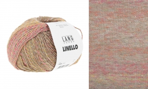 Lang Yarns Linello - Pelote de 100 gr - Coloris 0304 Orange/Baie/Beige