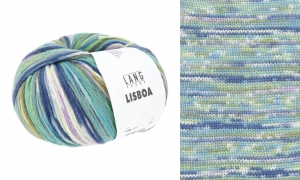 Lang Yarns Lisboa - Pelote de 100 gr - Coloris 0008 Vert/Marine/Olive/Lavande