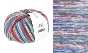 Lang Yarns Lisboa - Pelote de 100 gr - Coloris 0009 Marine/Rouille/Marron/Lavande