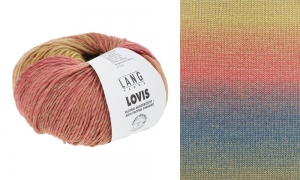 Lang Yarns Lovis - Pelote de 50 gr - Coloris 0001 Orange/Safran/Vert